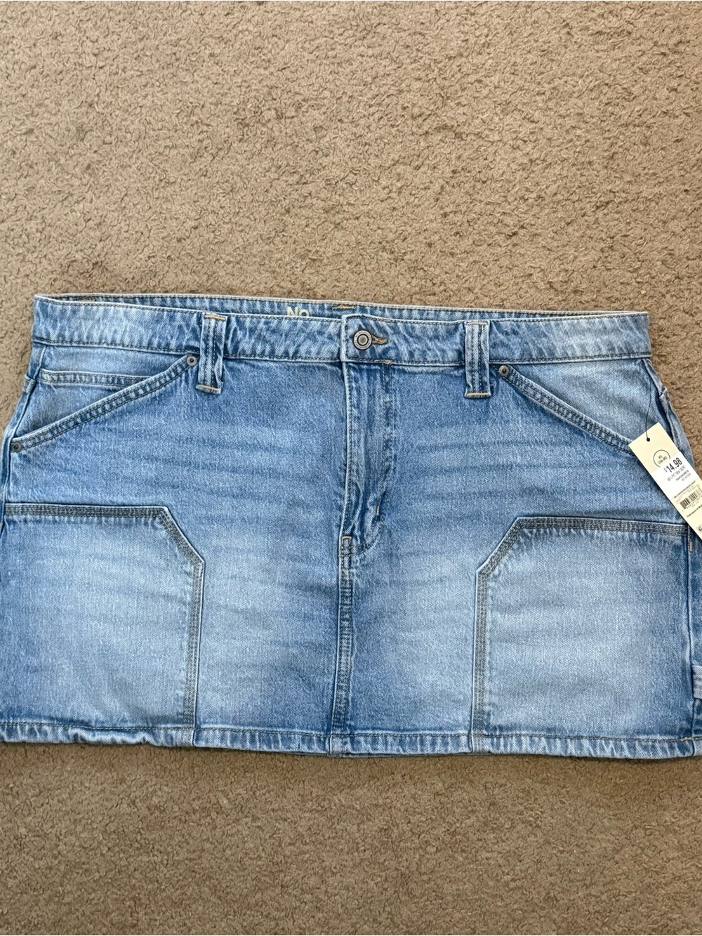 Light Blue Denim Mini Skirt - no boundaries